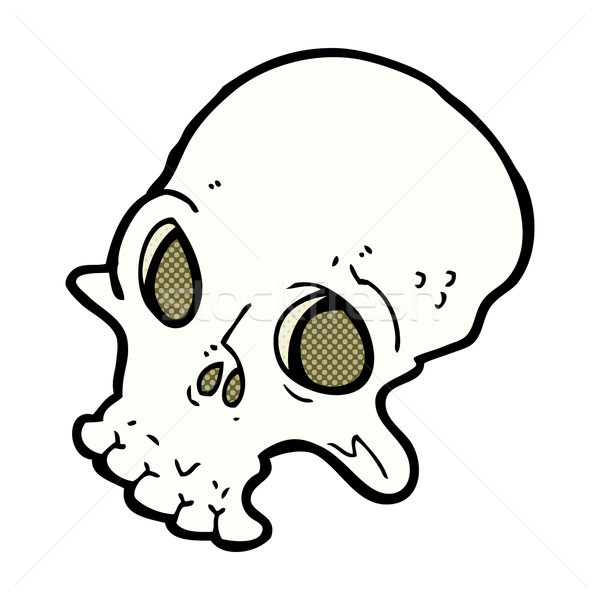 comic cartoon spooky skull Stock photo © lineartestpilot