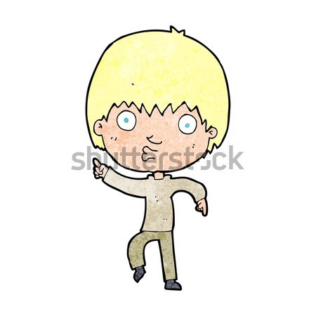 cartoon impressed boy with thought bubble Stock photo © lineartestpilot