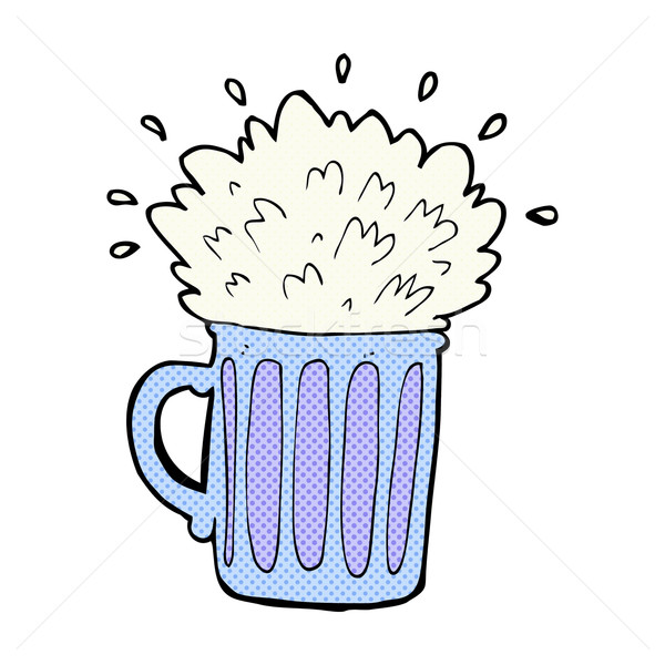 comic cartoon frothy beer Stock photo © lineartestpilot
