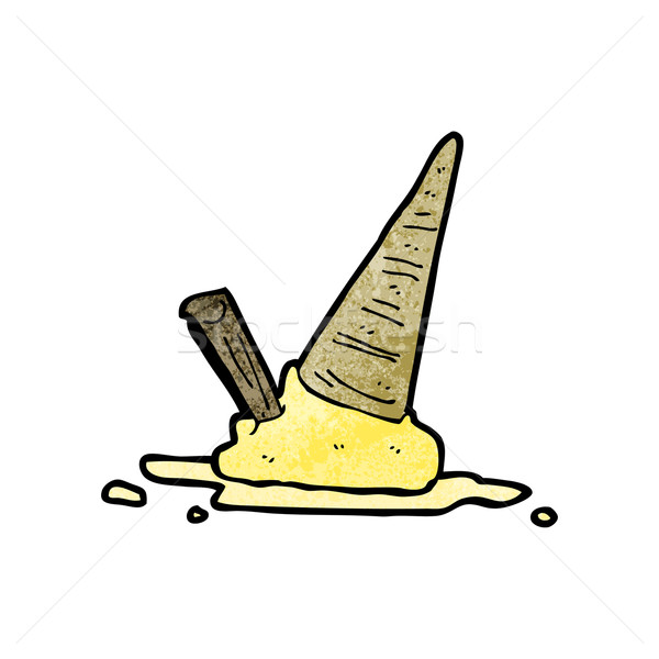 Stock photo: ice cream splat cartoon