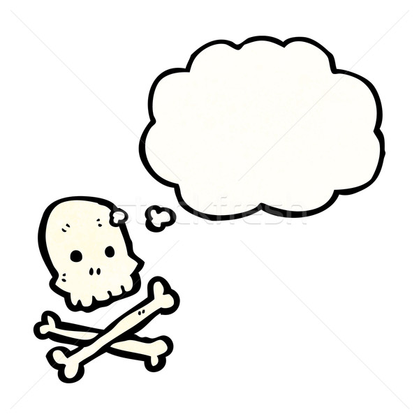 skull and crossbones with thought bubble Stock photo © lineartestpilot