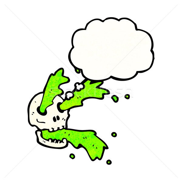 gross slime squirting skull cartoon Stock photo © lineartestpilot