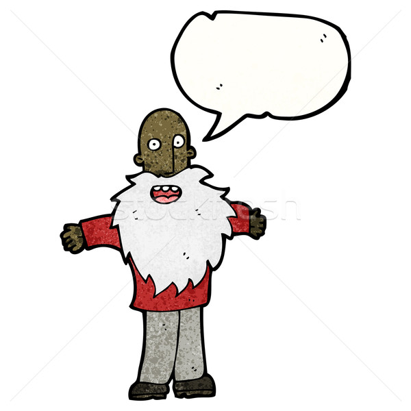 Cartoon barbu vieillard bulle homme art [[stock_photo]] © lineartestpilot