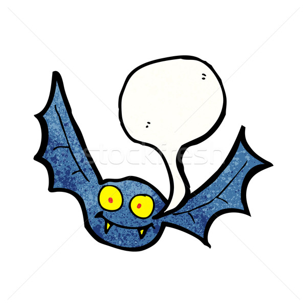 cartoon bat with speech bubble Stock photo © lineartestpilot