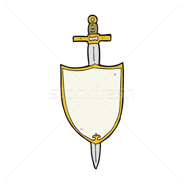 cartoon heraldic shield Stock photo © lineartestpilot