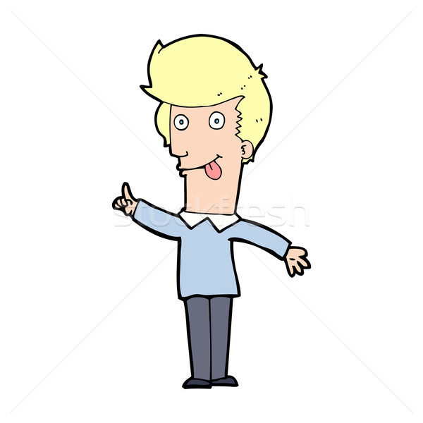 cartoon funny man with idea Stock photo © lineartestpilot