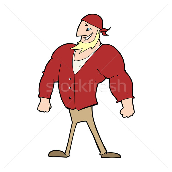 cartoon manly sailor man Stock photo © lineartestpilot