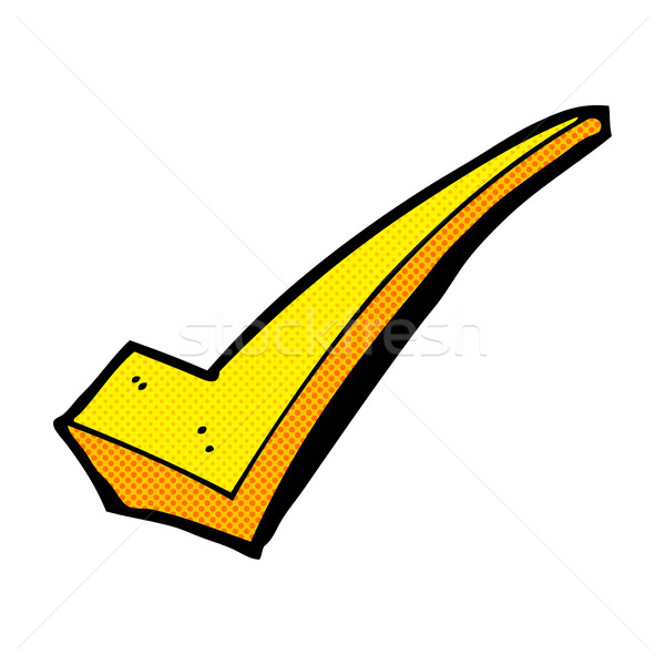 comic cartoon positive tick symbol Stock photo © lineartestpilot