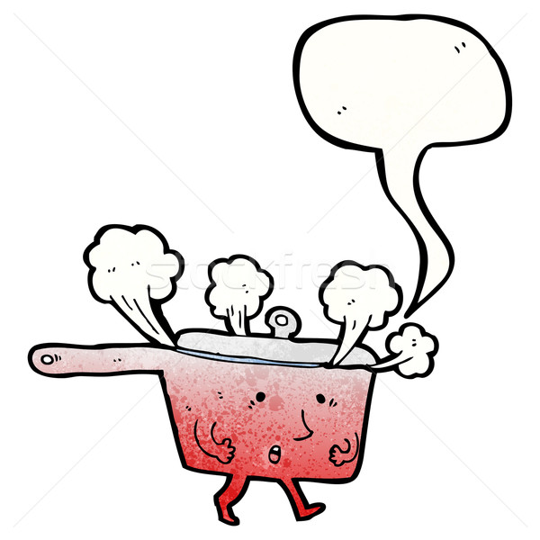 red hot saucepan cartoon Stock photo © lineartestpilot