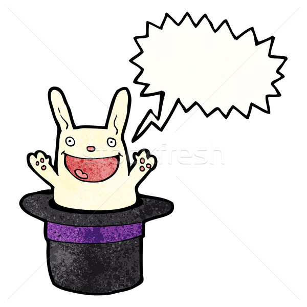 rabbit in hat trick cartoon Stock photo © lineartestpilot