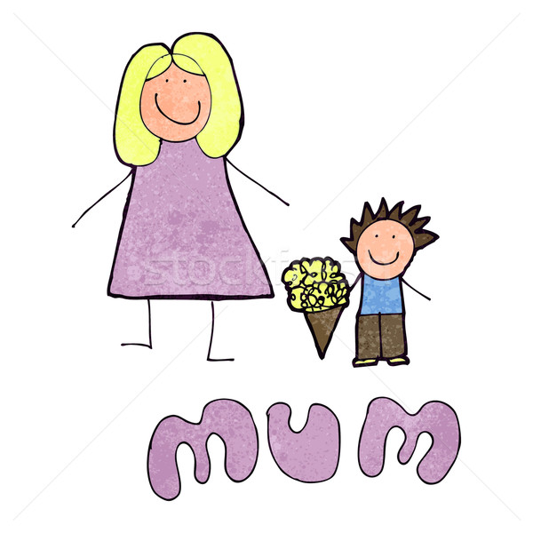 child's mother's day drawing Stock photo © lineartestpilot