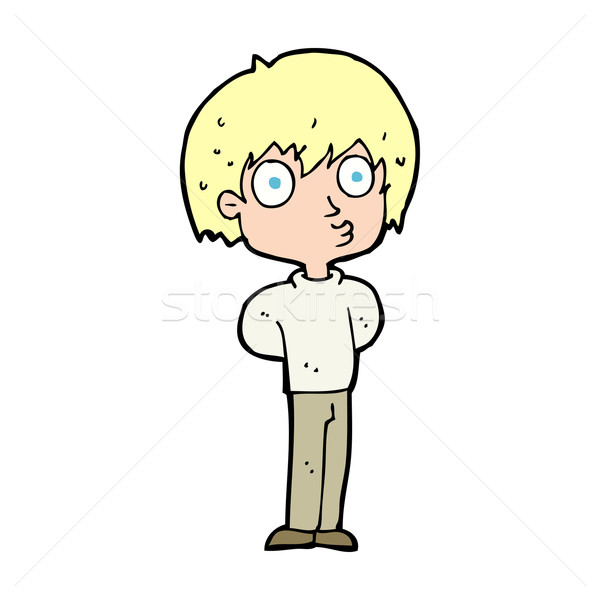 cartoon impressed boy Stock photo © lineartestpilot