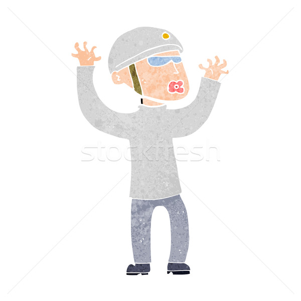 cartoon security man panicking Stock photo © lineartestpilot