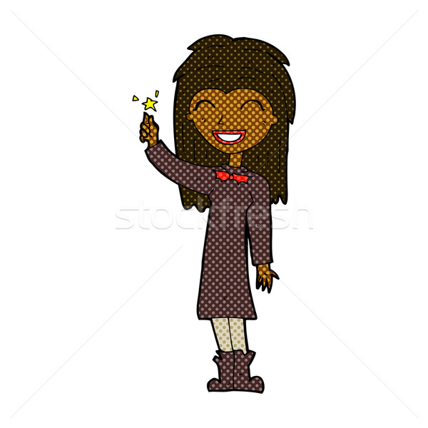 comic cartoon friendly witch girl Stock photo © lineartestpilot