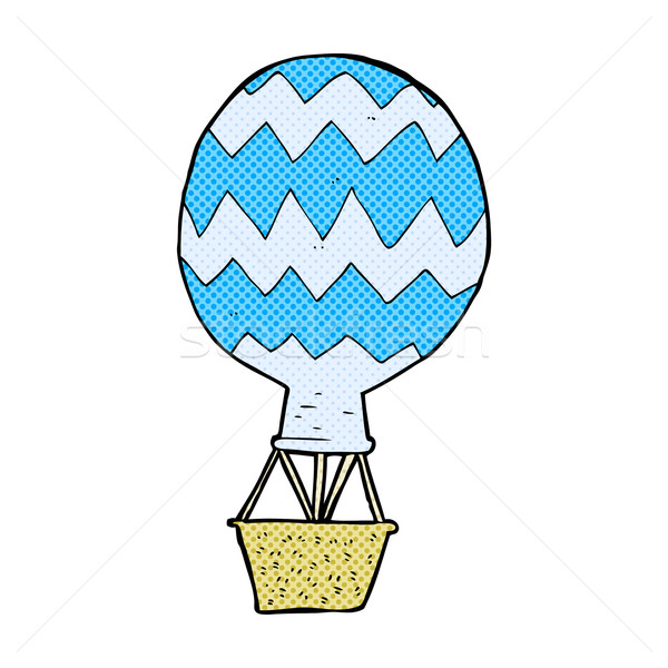 Cômico desenho animado balão de ar quente retro estilo Foto stock © lineartestpilot