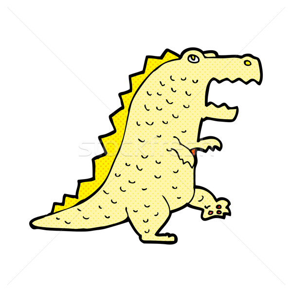 комического Cartoon динозавр ретро стиль Сток-фото © lineartestpilot