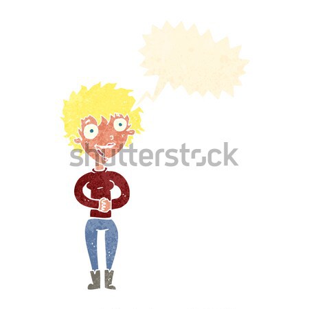 Cartoon staren man gedachte bel hand ontwerp Stockfoto © lineartestpilot