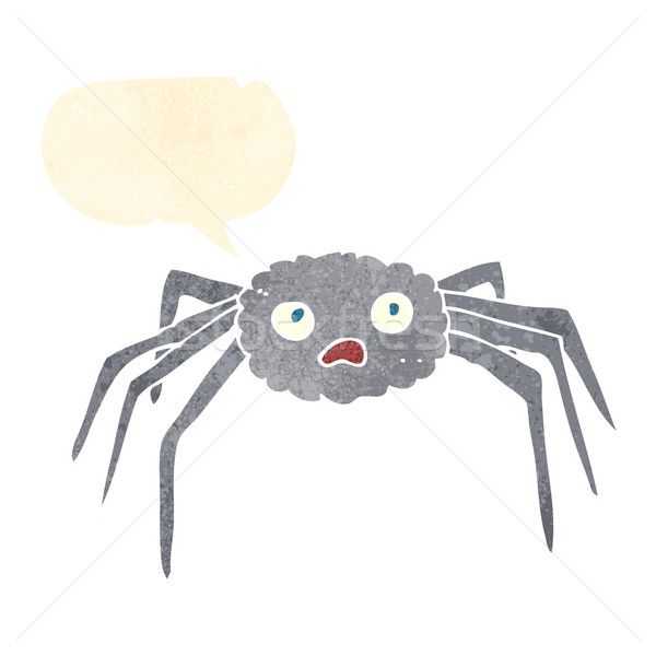 cartoon spider with speech bubble Stock photo © lineartestpilot