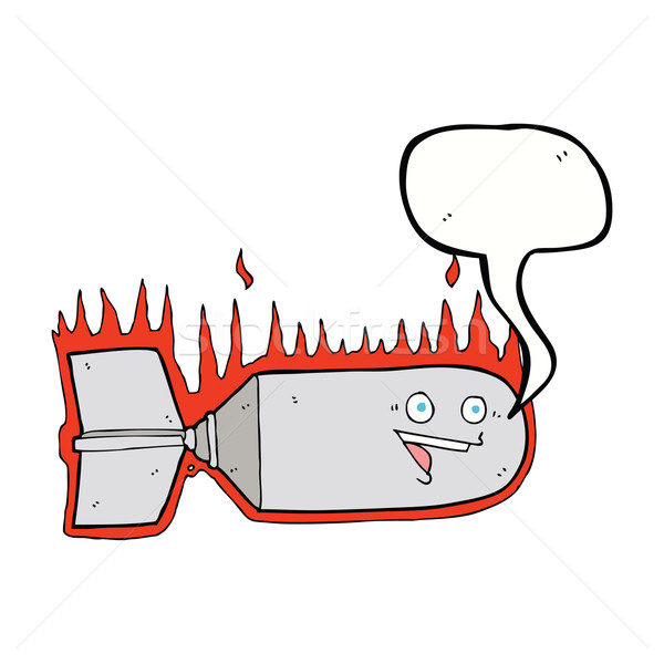 Cartoon objętych bomba dymka strony projektu Zdjęcia stock © lineartestpilot