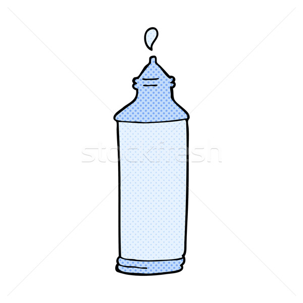 Dessinées cartoon une bouteille d'eau rétro style [[stock_photo]] © lineartestpilot