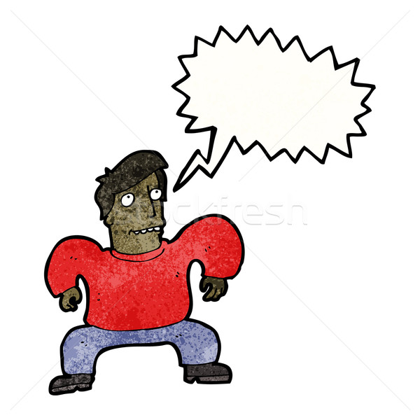 cartoon man squatting Stock photo © lineartestpilot