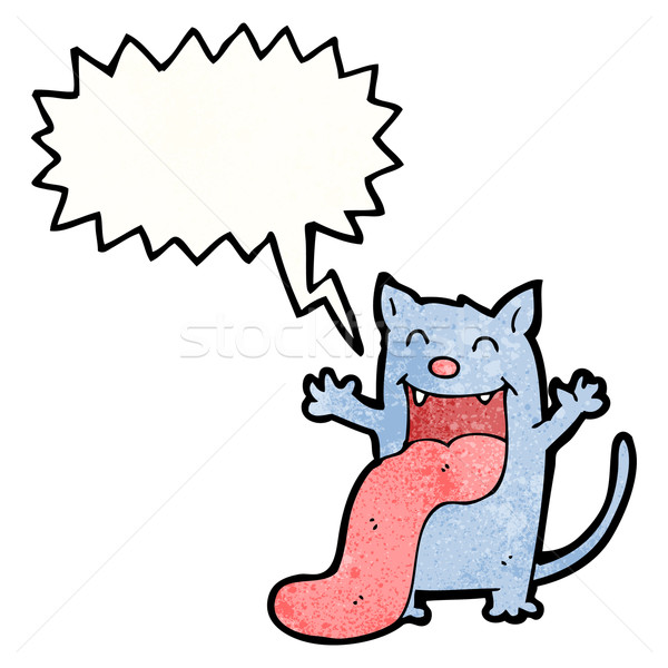 cartoon cat sticking out tongue Stock photo © lineartestpilot