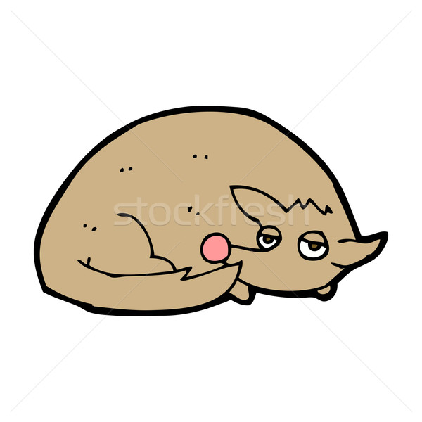 cartoon curled up dog Stock photo © lineartestpilot