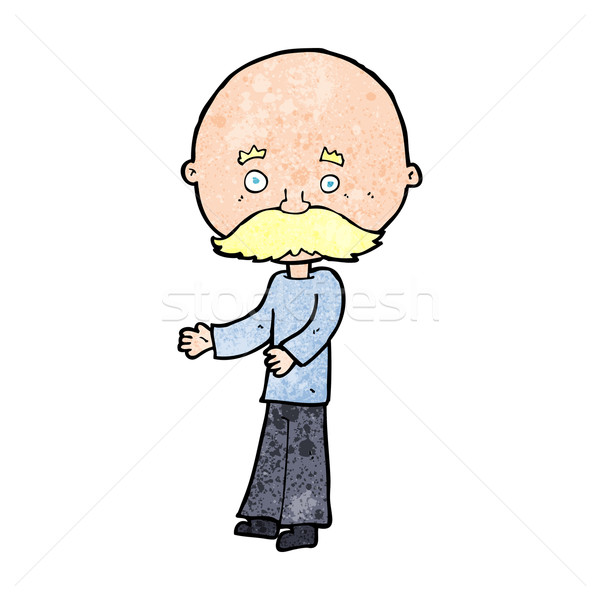 cartoon man with mustache Stock photo © lineartestpilot