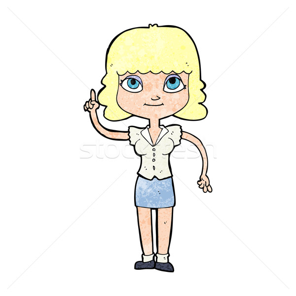 cartoon woman with idea Stock photo © lineartestpilot
