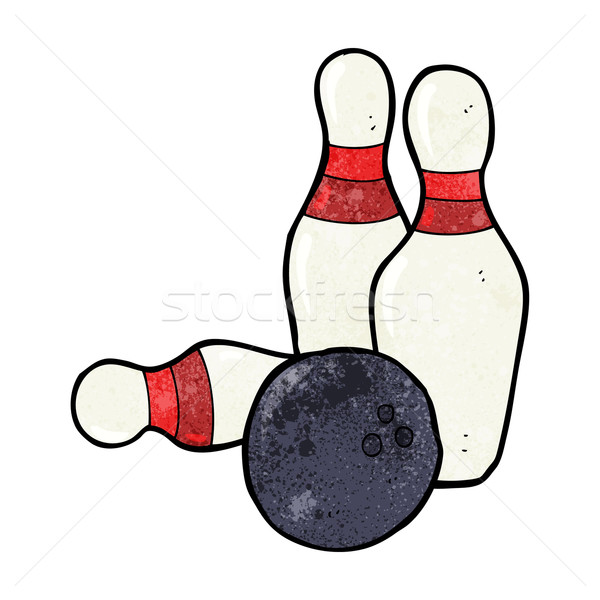 ten pin bowling cartoon Stock photo © lineartestpilot