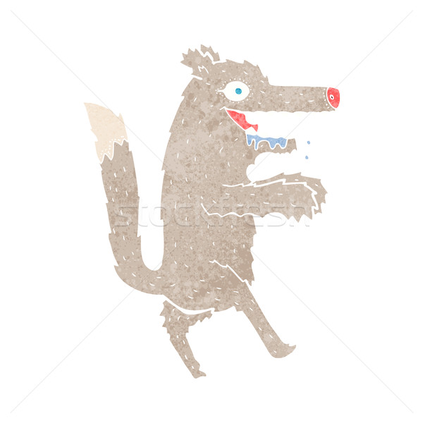 Desen animat mare rău lup mână proiect Imagine de stoc © lineartestpilot