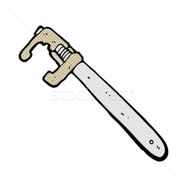 comic cartoon adjustable wrench Stock photo © lineartestpilot