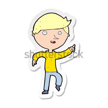 comic cartoon happy man dancing Stock photo © lineartestpilot