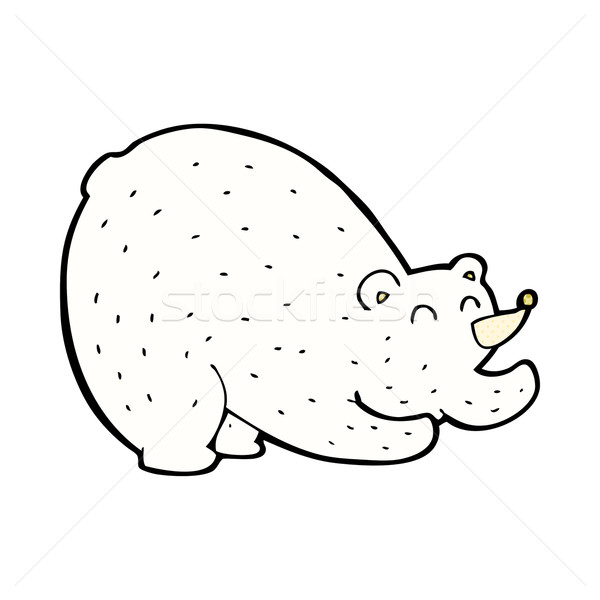 Komik karikatür kutup ayısı Retro Stok fotoğraf © lineartestpilot