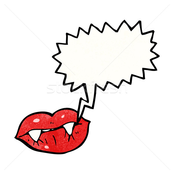 sexy vampire cartoon lips Stock photo © lineartestpilot