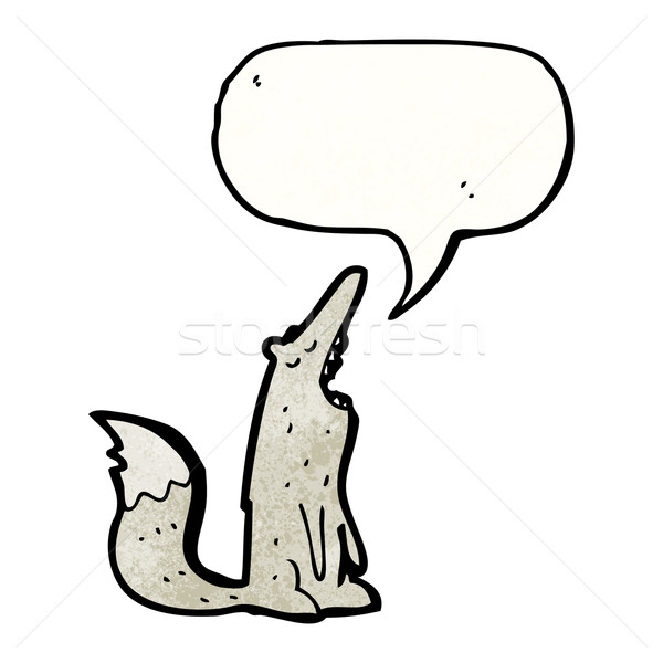 Loup cartoon texture main heureux dessin [[stock_photo]] © lineartestpilot