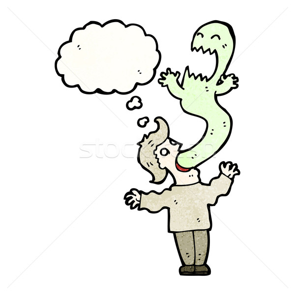 cartoon man possessed by ghost Stock photo © lineartestpilot