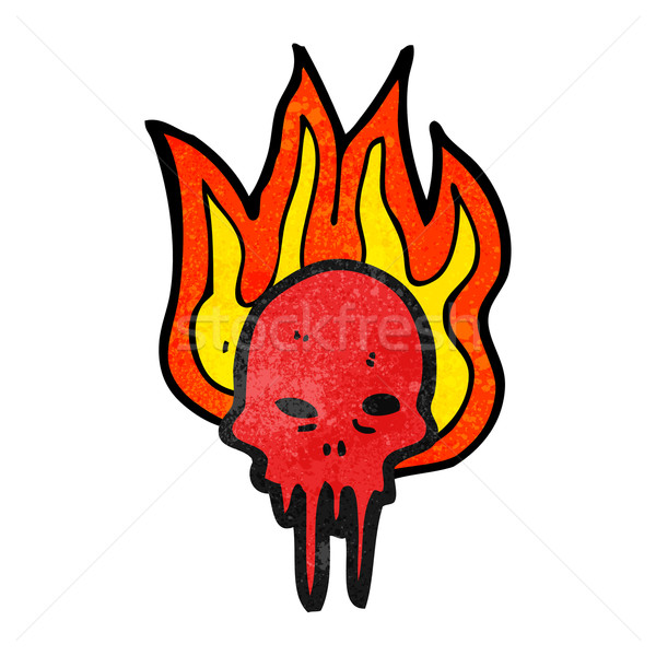gross halloween skull cartoon Stock photo © lineartestpilot
