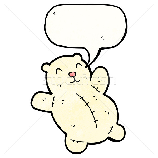 Polar Teddybär Karikatur Retro tragen Zeichnung Stock foto © lineartestpilot