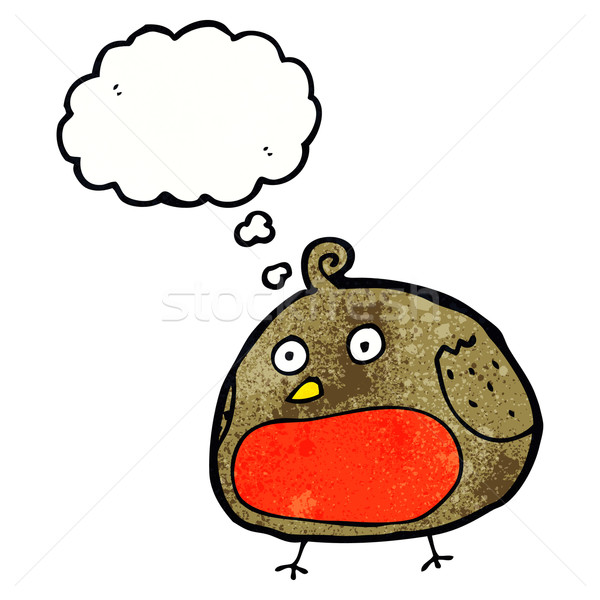 cartoon robin with thought bubble Stock photo © lineartestpilot