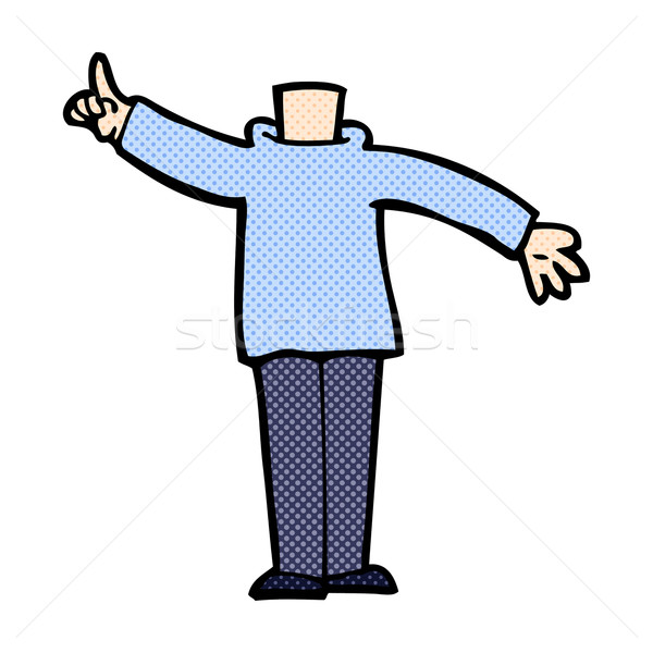 comic cartoon body with raised hand  (mix and match comic cartoo Stock photo © lineartestpilot