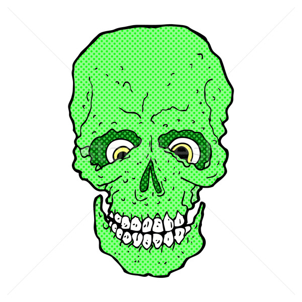 comic cartoon spooky skull Stock photo © lineartestpilot