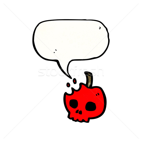 Cartoon poison pomme texture main heureux Photo stock © lineartestpilot