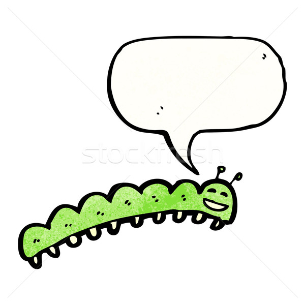 cartoon caterpillar with speech bubble Stock photo © lineartestpilot