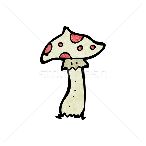 Cartoon champignon vénéneux texture main heureux dessin Photo stock © lineartestpilot
