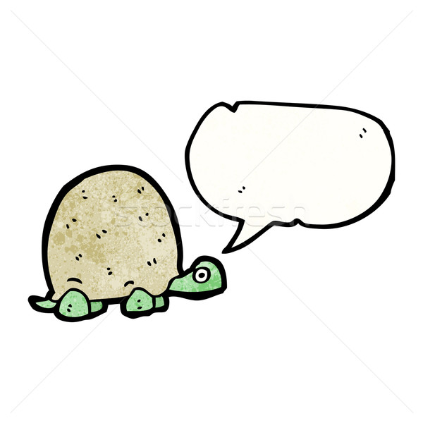 Cartoon черепаха ретро рисунок Cute иллюстрация Сток-фото © lineartestpilot