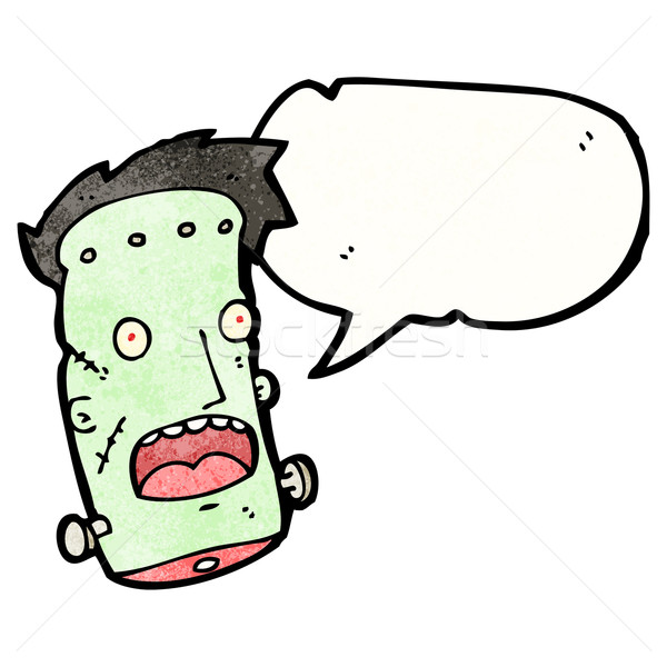 funny frankenstein monster head cartoon Stock photo © lineartestpilot