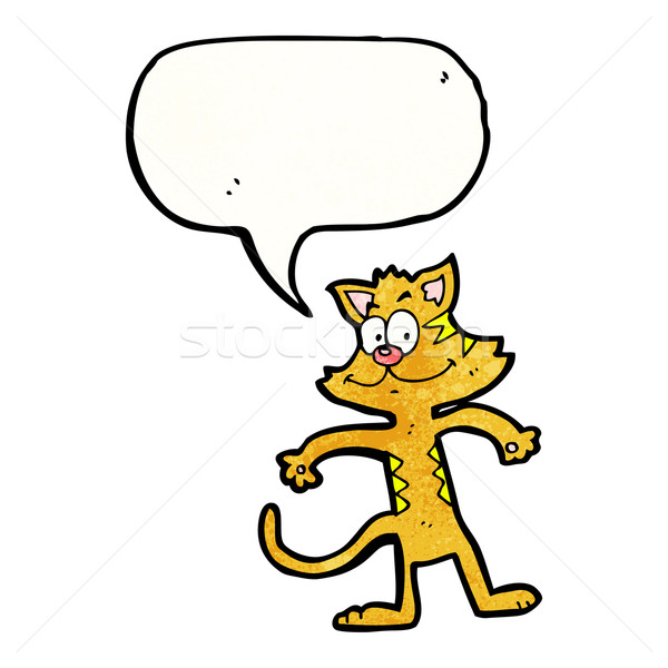 cartoon cat with speech bubble Stock photo © lineartestpilot