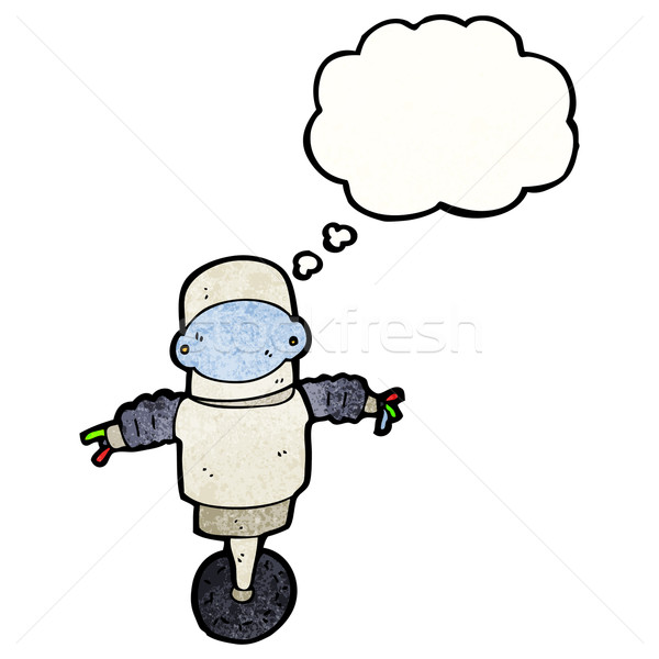 Karikatur Cyborg Retro Ballon Zeichnung Idee Stock foto © lineartestpilot