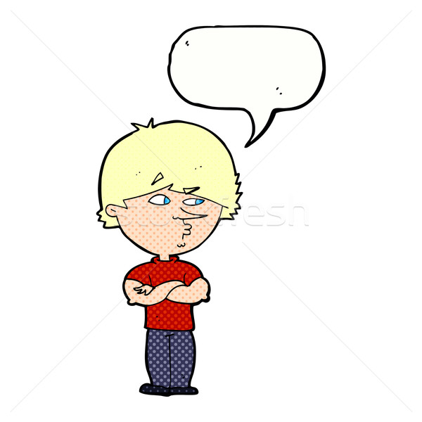 Desen animat suspect om bule de vorbire mână ochi Imagine de stoc © lineartestpilot